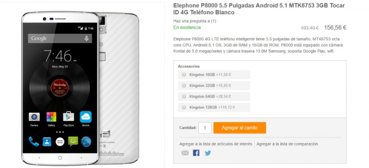 Obrázek - Kde mohu koupit Elephone P8000 ze Španělska?