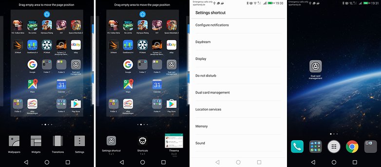 widget nastavení systému Android huawei mate 9