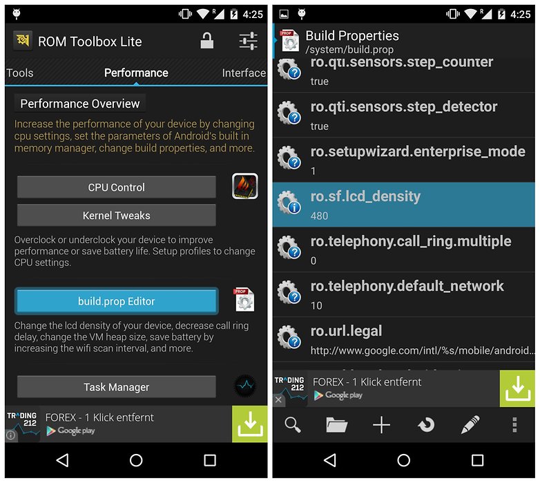 AndroidPIT ROM Toolbox buildprop editor hustoty lcd