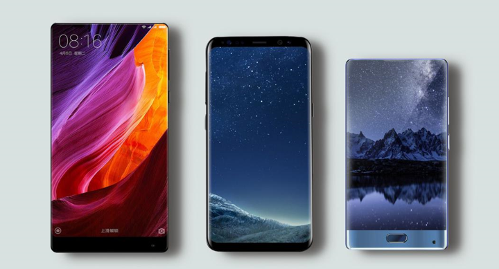 Jakou baterii používají smartphony Mi Mix, Galaxy S8 a Doogee Mix, bezrámové obrazovky?