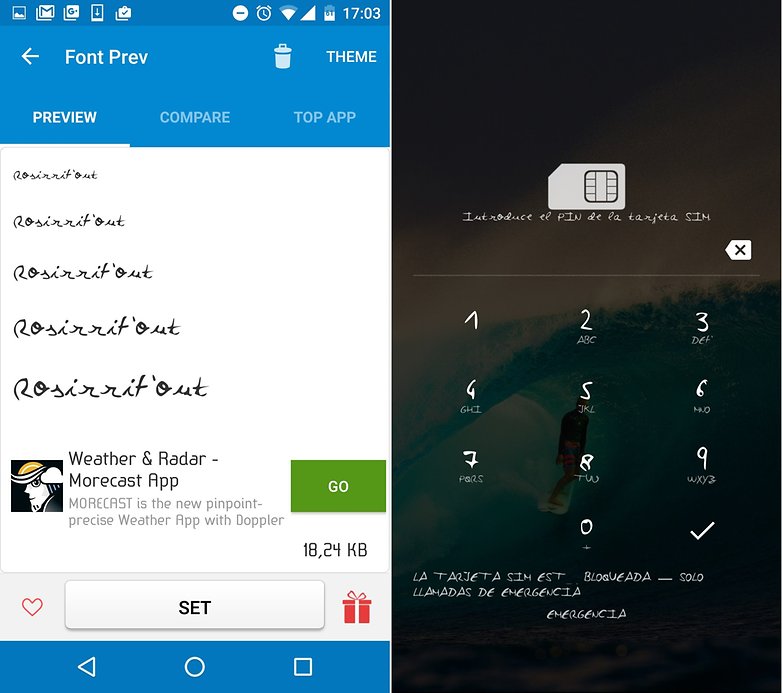 Písmo Androidpit ifont 03