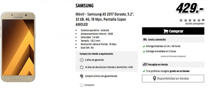 Obrázek - 5 obchodů ke koupi Samsung Galaxy A5 (2017)
