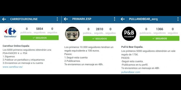 Pull and Bear nedistribuuje dárkové lístky na Instagram