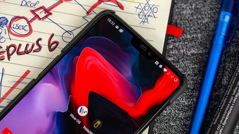 AndroidPIT oneplus 6 přední část