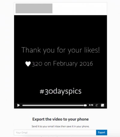 Image - 30dayspics, create an album with the last 30 Instagram photos