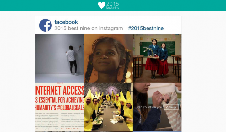 Najděte svých 9 fotografií, z nichž jedna je více "milovat" # 2015bestnine na Instagramu