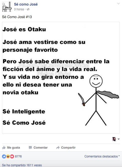 Buďte chytří a buďte jako José: nový virální Facebook 5 Obrázek - Buďte chytří, buďte jako José: nový virální Facebook