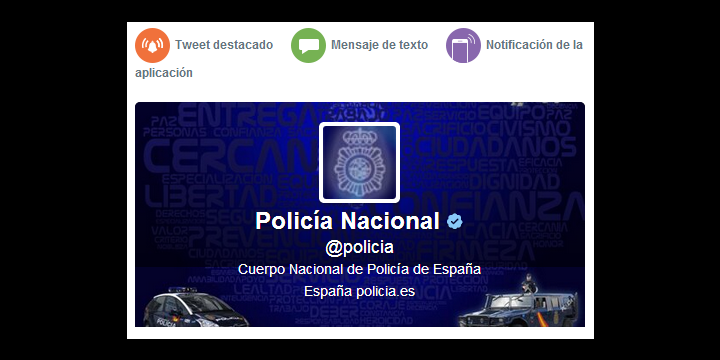 Twitter Alerts již fungují ve Španělsku díky národní policii 8 Twitter Alerts již fungují ve Španělsku díky národní policii
