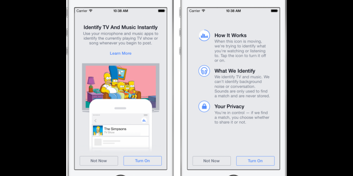 Facebook rozpozná písně, filmy a televizní pořady jako Shazam