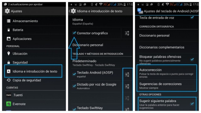 Povolení kontroly pravopisu pro WhatsApp 9 kontrola pravopisu-android