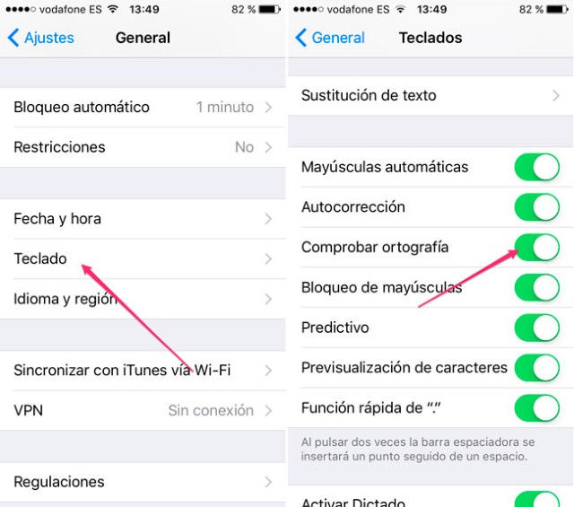 Povolení kontroly pravopisu pro WhatsApp 8 kontrola pravopisu-ios3