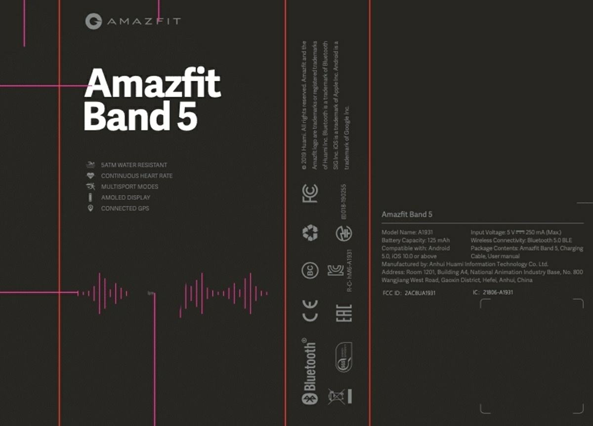 Amazfit Band 5, tak se bude jmenovat Xiaomi Mi Band 5 ... 3 Amazfit band 5 na FCC