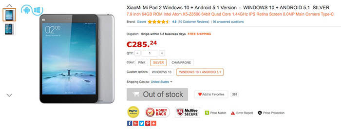 Koupit Xiaomi MiPad 2 s Windows 10 a Android 5.1… 3 Xiaomi Mi Pad 2 s Dualboot