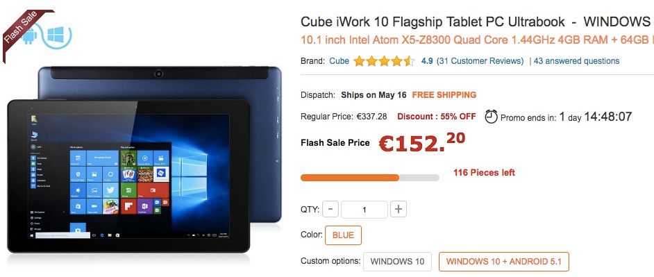 Kupte si vlajkovou loď Cube iWork 10