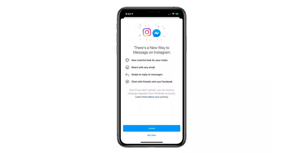 integruje instagramové zprávy facebook messenger