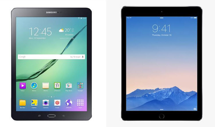 Porovnání Galaxy Tab S2 vs iPad Air 2