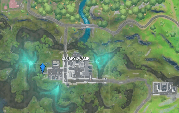 Fortnite Motorboat Time Trail se nachází západně od Slurpy Swamp