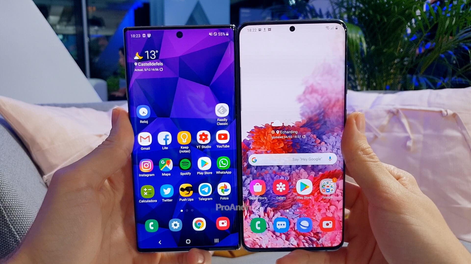 Samsung Galaxy S20 Ultra a Samsung Galaxy Note 10+