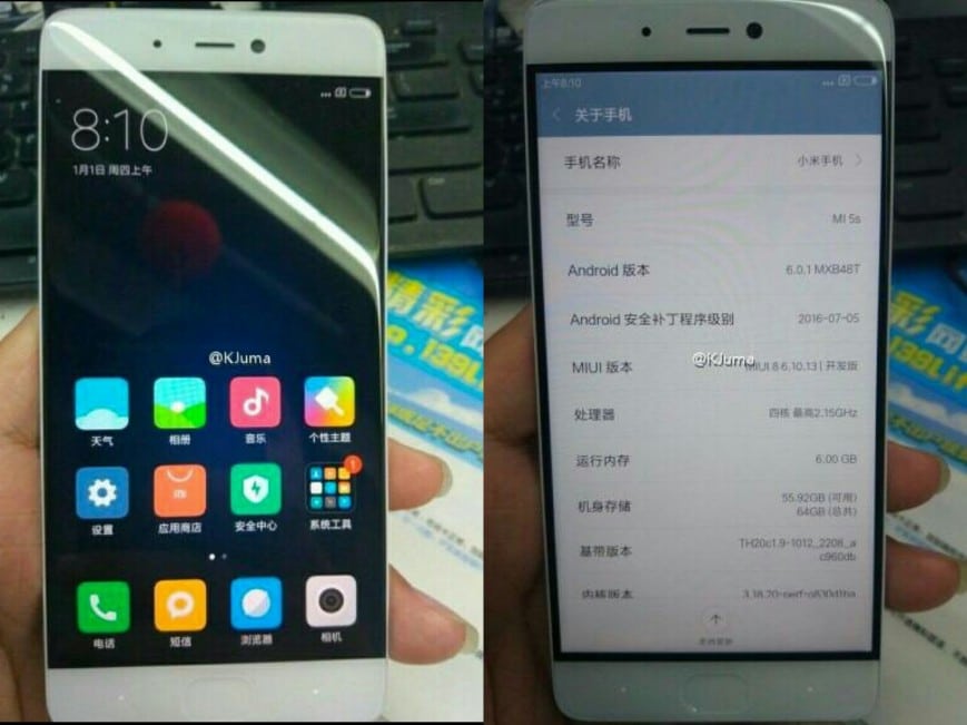 Objeví se uniklé skutečné obrázky Xiaomi Mi 5s a vypadá to, že přijde se 6 GB RAM 2 Objeví se uniklé skutečné obrázky Xiaomi Mi 5s a vypadá to, že přijde se 6 GB RAM