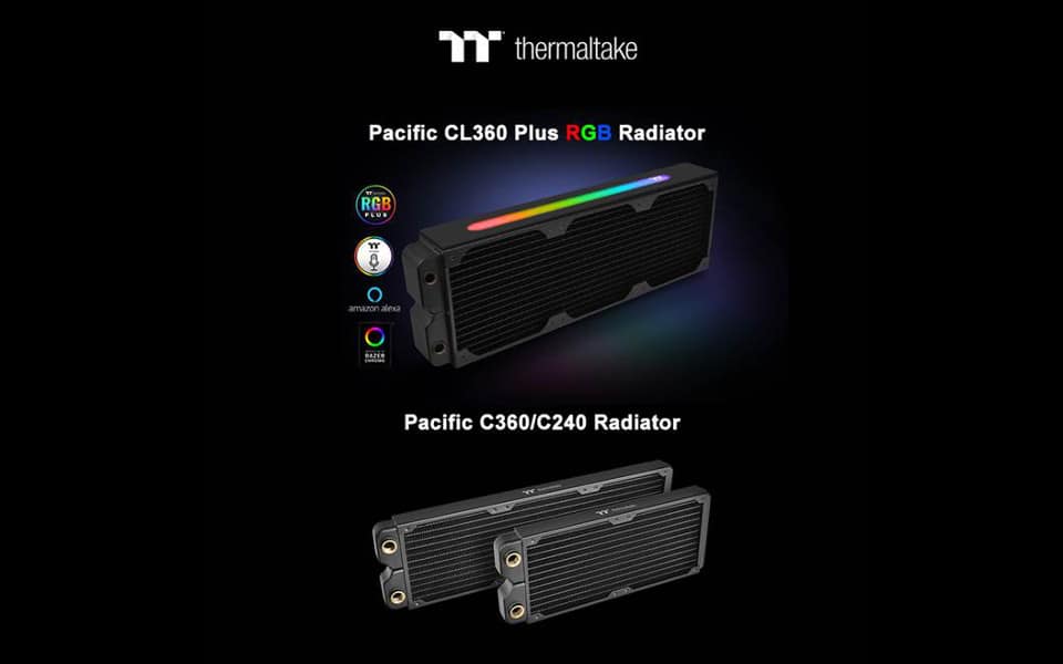 Thermaltake uvádí na trh měděné radiátory Pacific C a CL Plus RGB