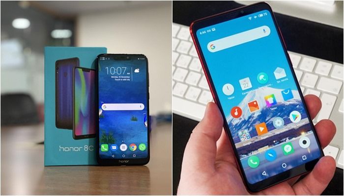 Design Meizu Note 8 vs Honor 8C