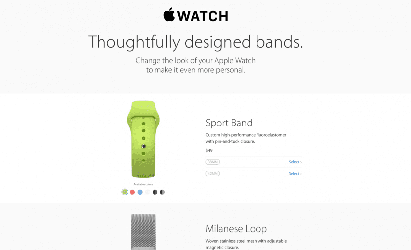 Apple podrobnosti o Apple Watch výdrž baterie a aktualizace popruhy sekce 3 sekce-strap-apple-store