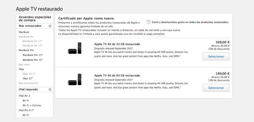 Apple prodává již obnovenou Apple TV 4K ve Španělsku 5 Apple TV 4K obnovena ve Španělsku
