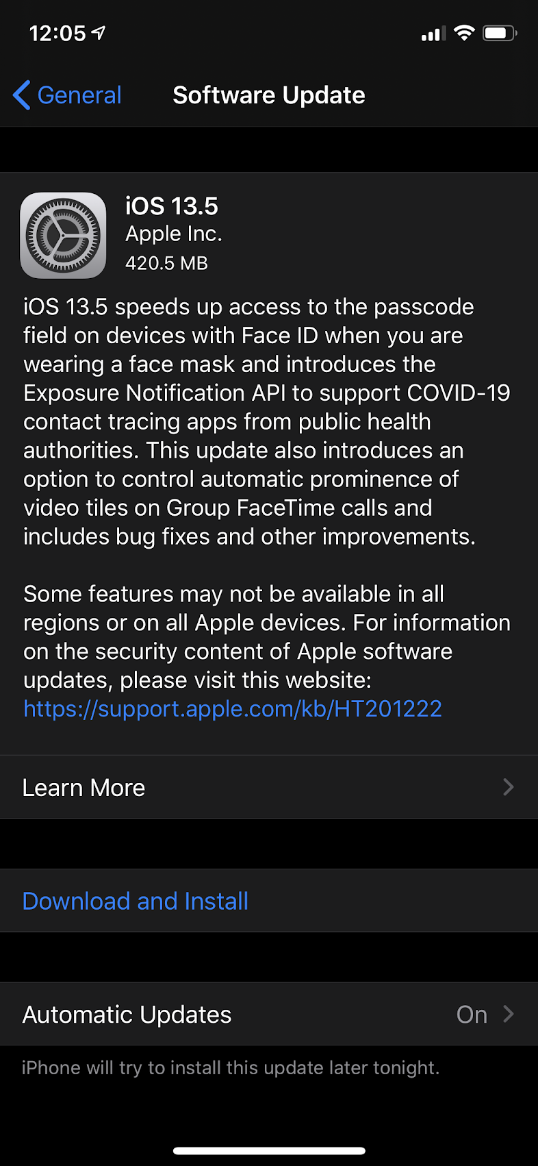 Apple vydává iOS 13.5 se zprávami o COVID-19 Apple vydava iOS 135 se zpravami o COVID 19
