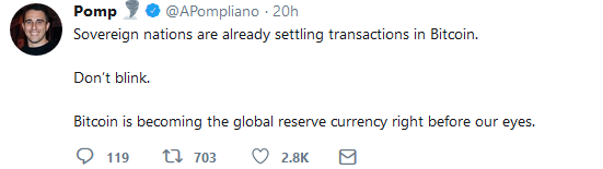 Bitcoin [BTC] bude neúmyslně přijato jako globální rezervní měna,