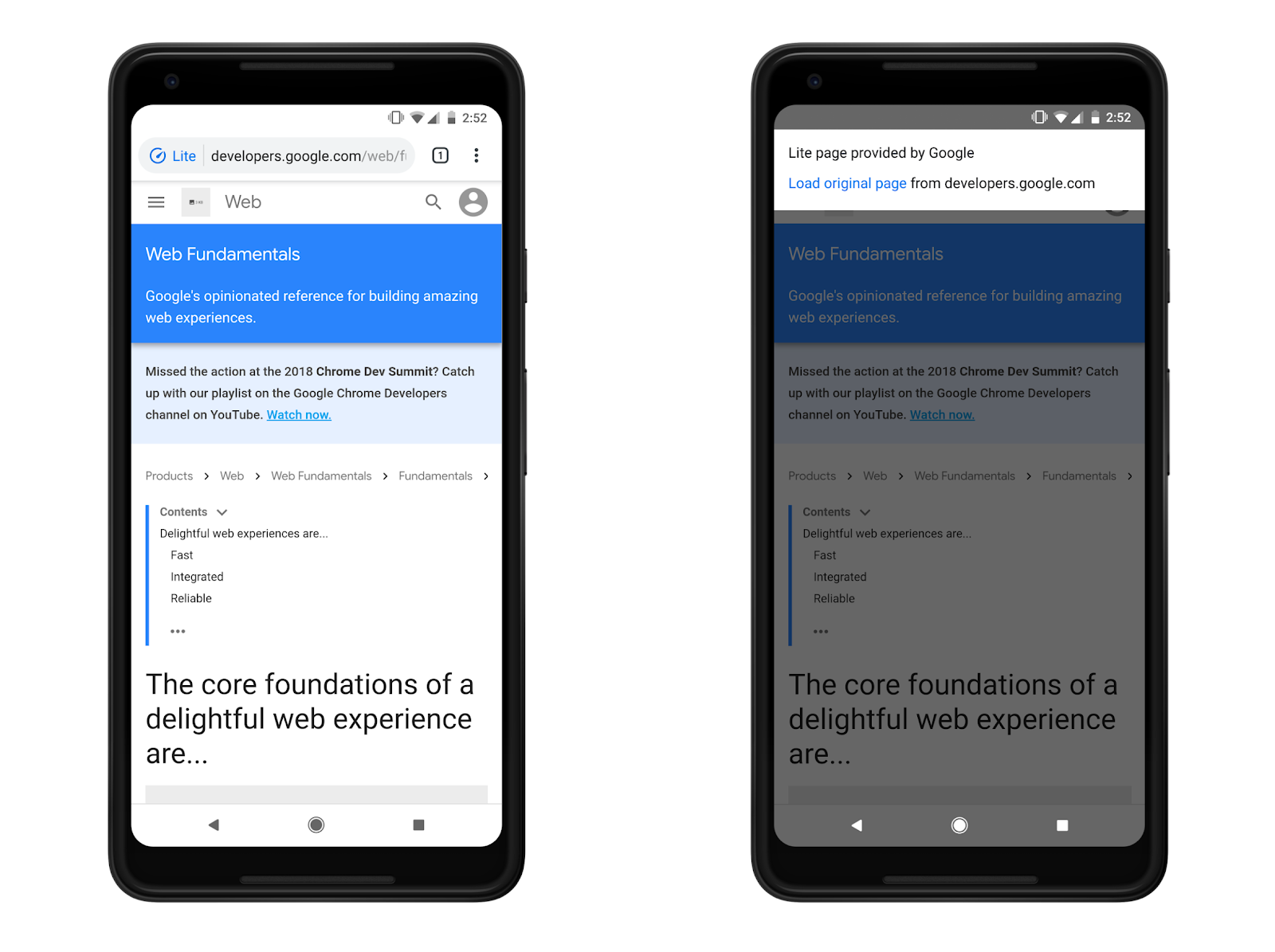 Chrome pro Android bude mít jednoduché stránky, aby se zabránilo pomalému připojení Chrome pro Android bude mit jednoduche stranky aby se zabranilo
