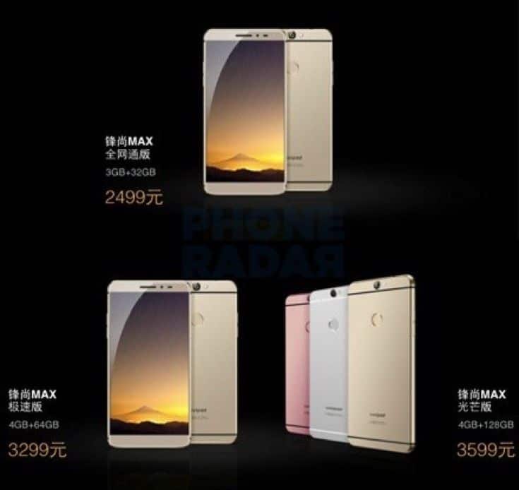 4 GB RAM ve 128 GB depolama alanına sahip CoolPad Fengshang Max
