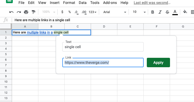 Dnes jsem zjistil, že Tabulky Google nyní umožňují propojit více slov…