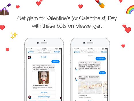 Obrázek - Facebook Messenger umožňuje líčení na Valentýna