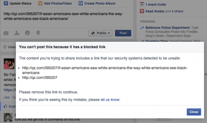 Facebook blokuje příspěvky s odkazy 3 Obrázek - Facebook blokuje příspěvky s odkazy