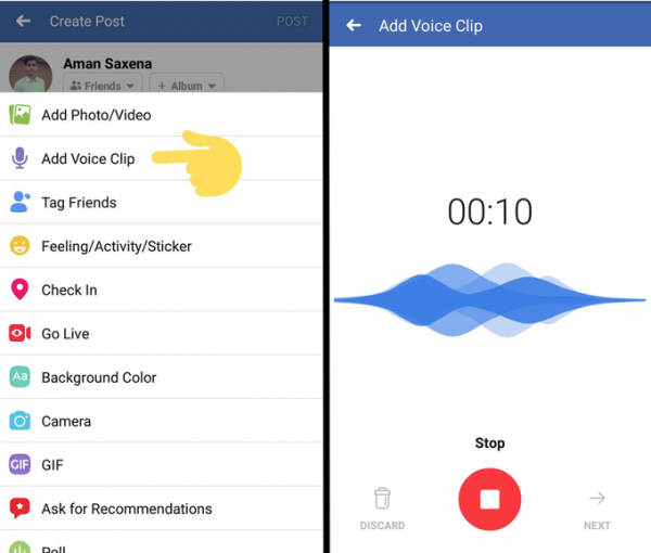Obrázek - Facebook umožní zveřejňovat hlasové poznámky ve státech