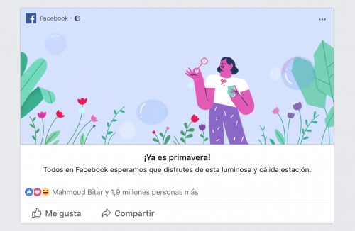 Visual - Facebook vás vyzývá, abyste se podělili o začátek jara