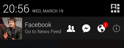 Obrázek - Facebook zůstane v oznamovací liště Androidu