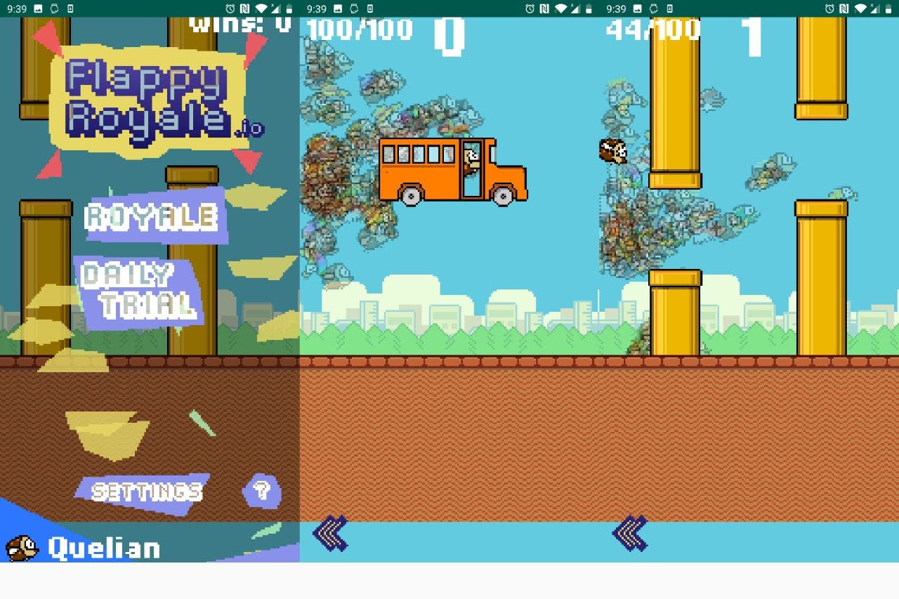 Flappy Royale, hra založená na Flappy Birds s 99 hráči Flappy Royale hra zalozena na Flappy Birds s 99 hraci