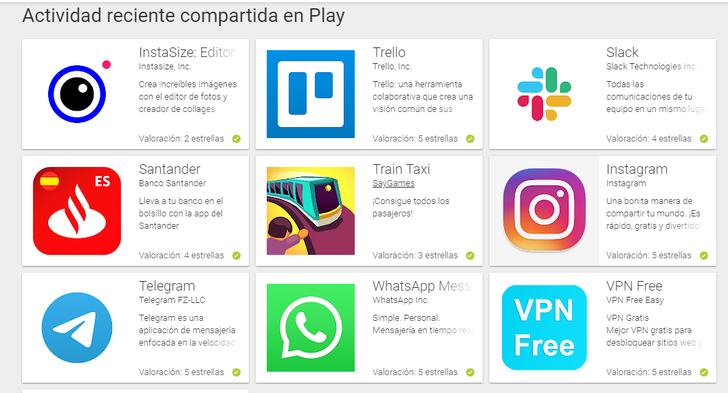 Uvidíte tedy všechna hodnocení, která jste na Google Play provedli Google Play vylepsil prochazeni pro publikovani aplikaci v obchode