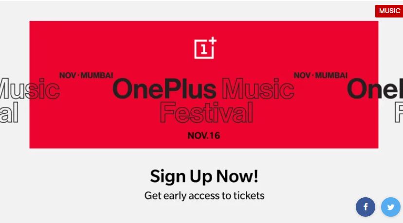 Hudební festival OnePlus se bude konat v Bombaji 16. listopadu…