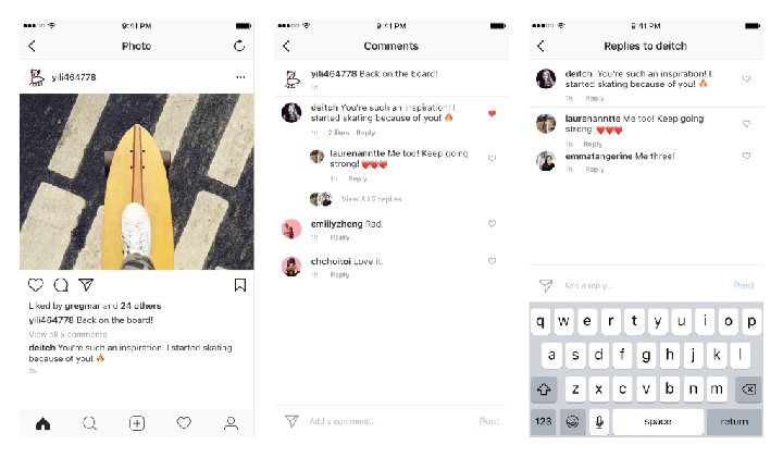 Obrázek - Instagram obsahuje vnořené komentáře