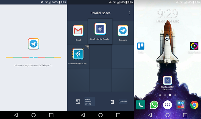 Jak mít dva účty libovolné aplikace v systému Android 5 Paralel Android