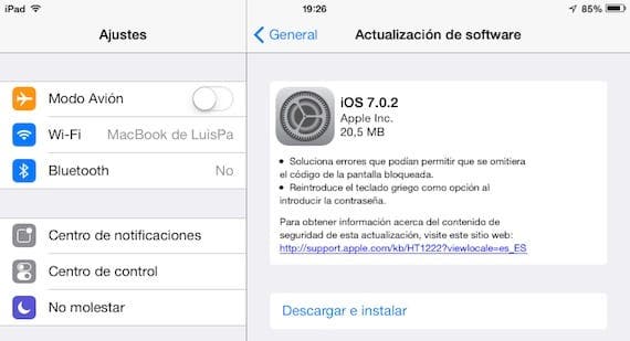 Aktualizace iOS