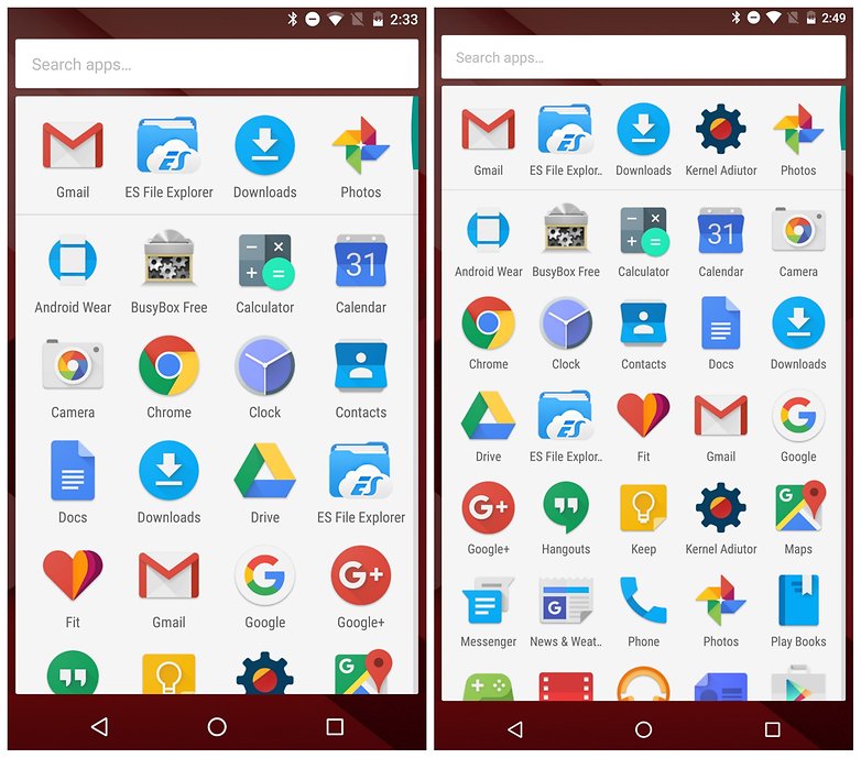 AndroidPIT Nexus 6 mění zásuvku aplikace DPI