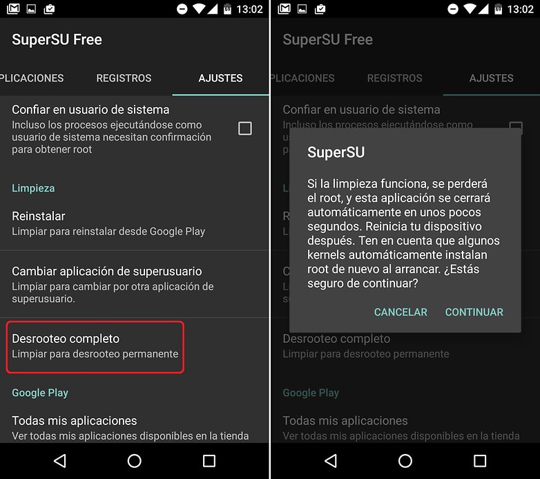 Odstraňte root AndroidPIT