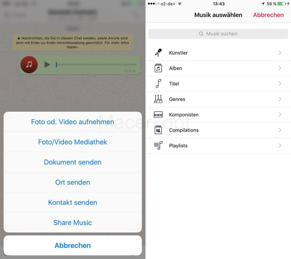 WhatsApp müziğini paylaşın