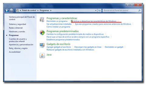 Povolte nebo zakažte funkce systému Windows