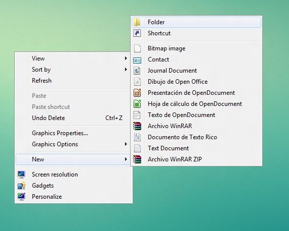 Jak vytvořit neviditelnou složku v systému Windows 8 5 Vytvořte novou složku ve Windows 8