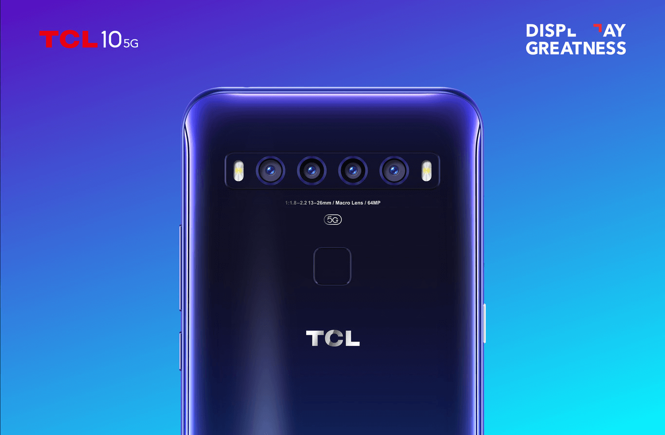 Jedná se o nejlevnější aktuálně nabízený 5G mobilní telefon TCL 10 5G. 4 Kamery TCL 10 5G