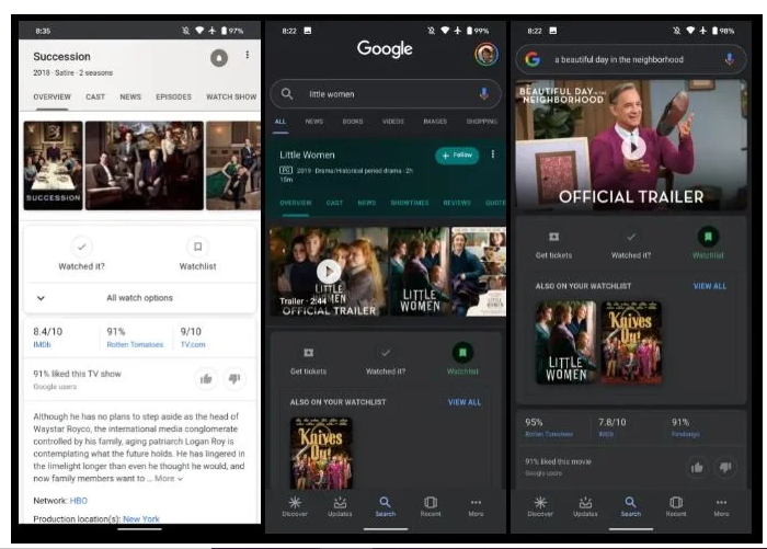Jste fanouškem filmů a televizních pořadů? Google se o vás stará 4 Jste fanouškem filmů a televizních pořadů? Google se o vás stará Jste fanouskem filmu a televiznich poradu Google se o vas
